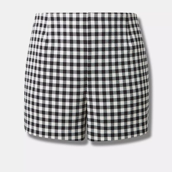 Torrid Shorts 1X Marilyn Monroe Black/White Houndstooth Plaid High Waist Retro - Picture 4 of 4